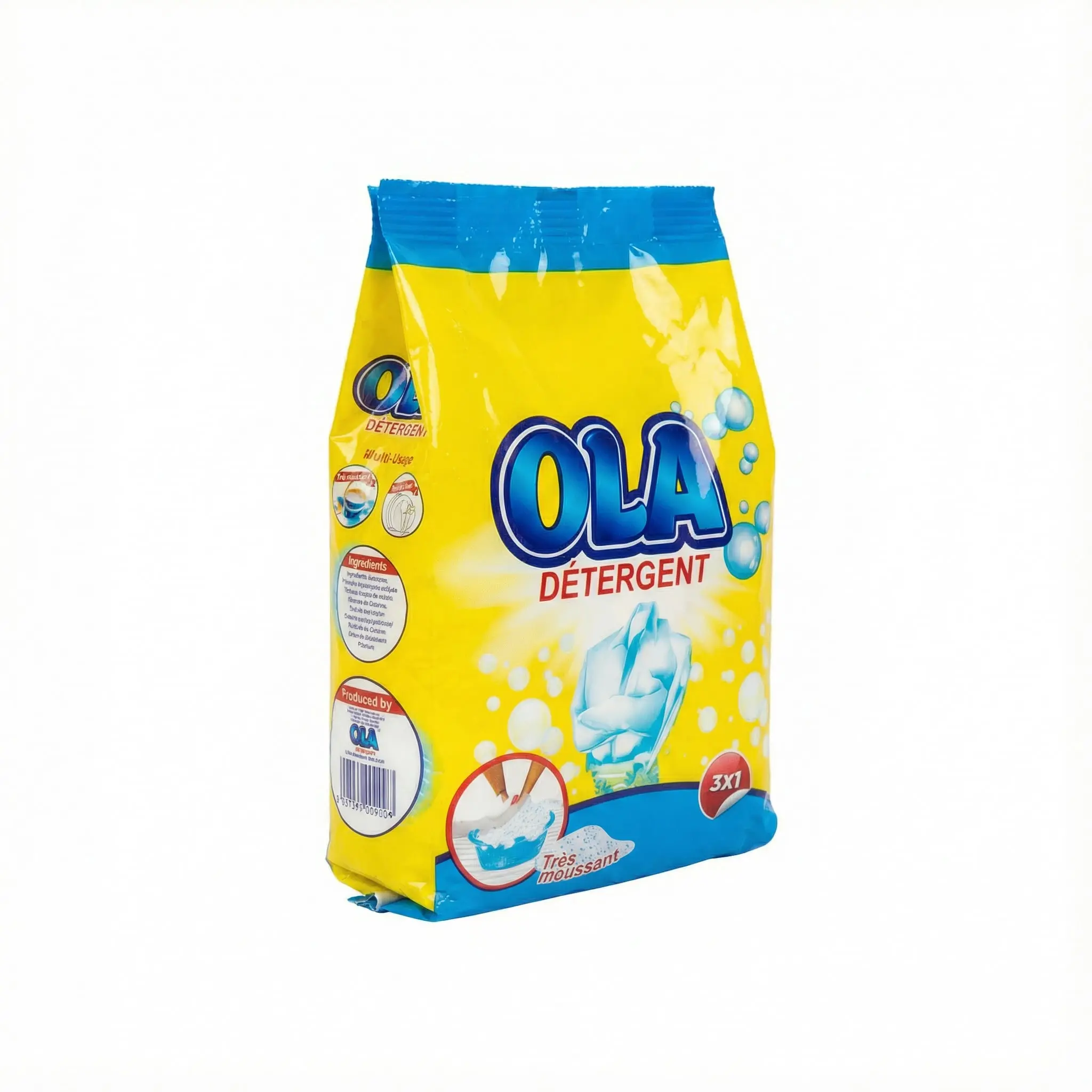 sachet detergent ola tres moussant usage quotidien